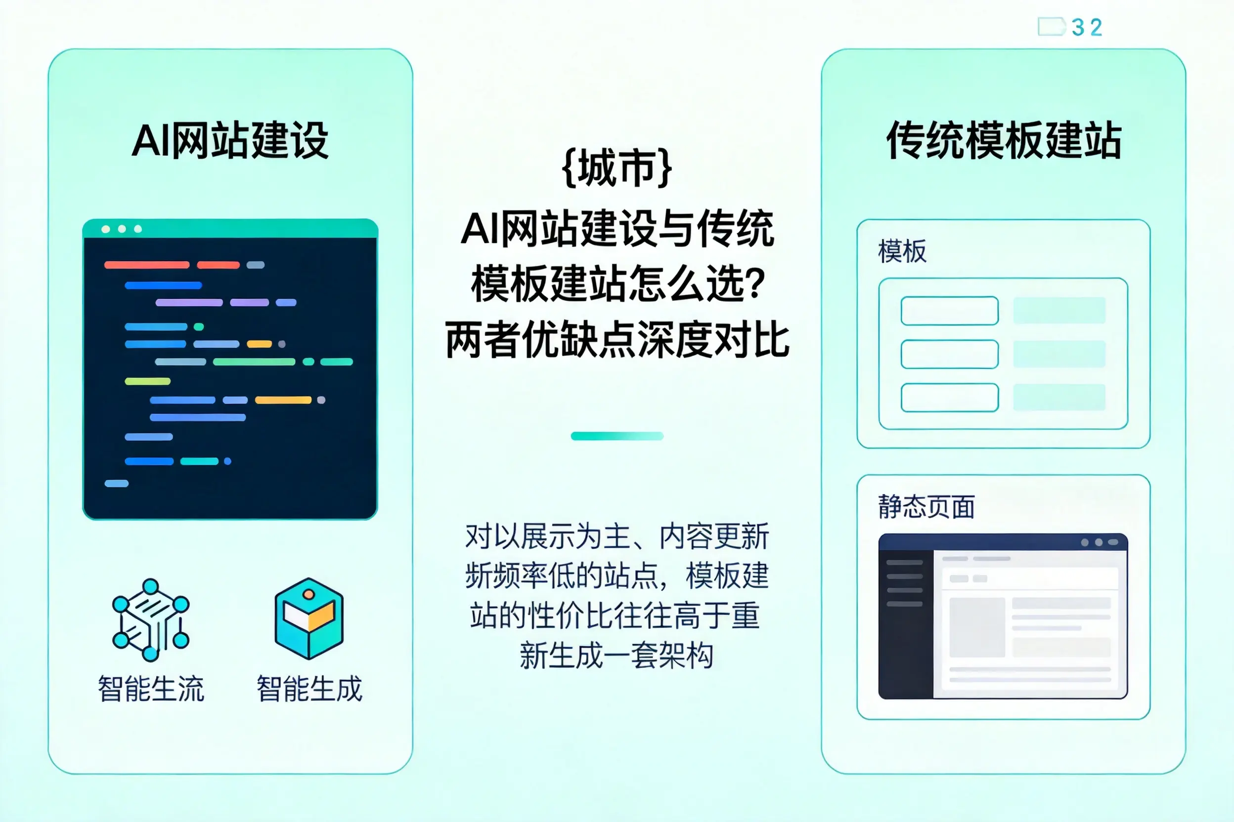 定西AI网站建设与传统模板建站怎么选？两者优缺点深度对比