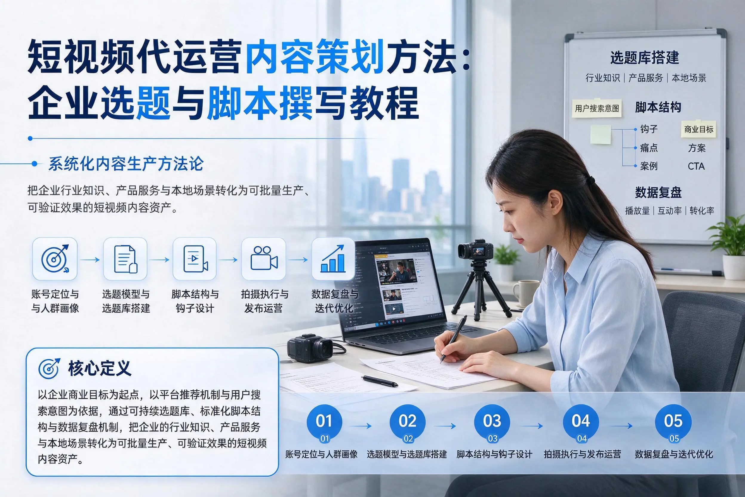 短视频代运营内容策划方法：定西企业选题与脚本撰写教程