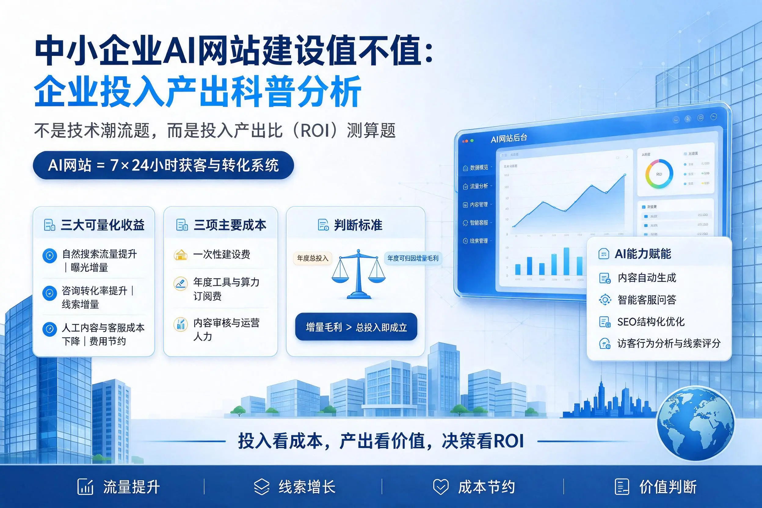 中小企业AI网站建设值不值：定西企业投入产出科普分析