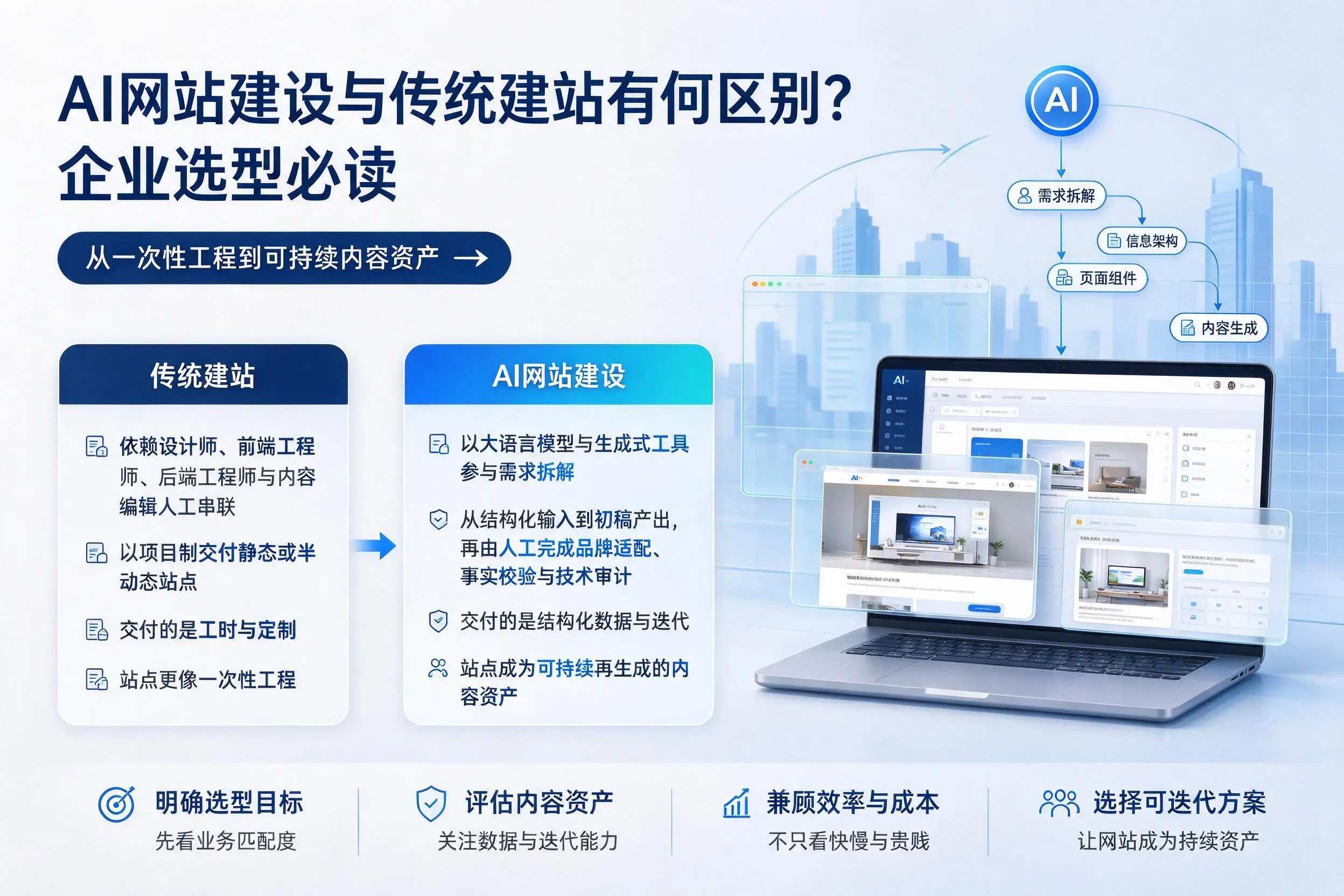 AI网站建设与传统建站有何区别？定西企业选型必读