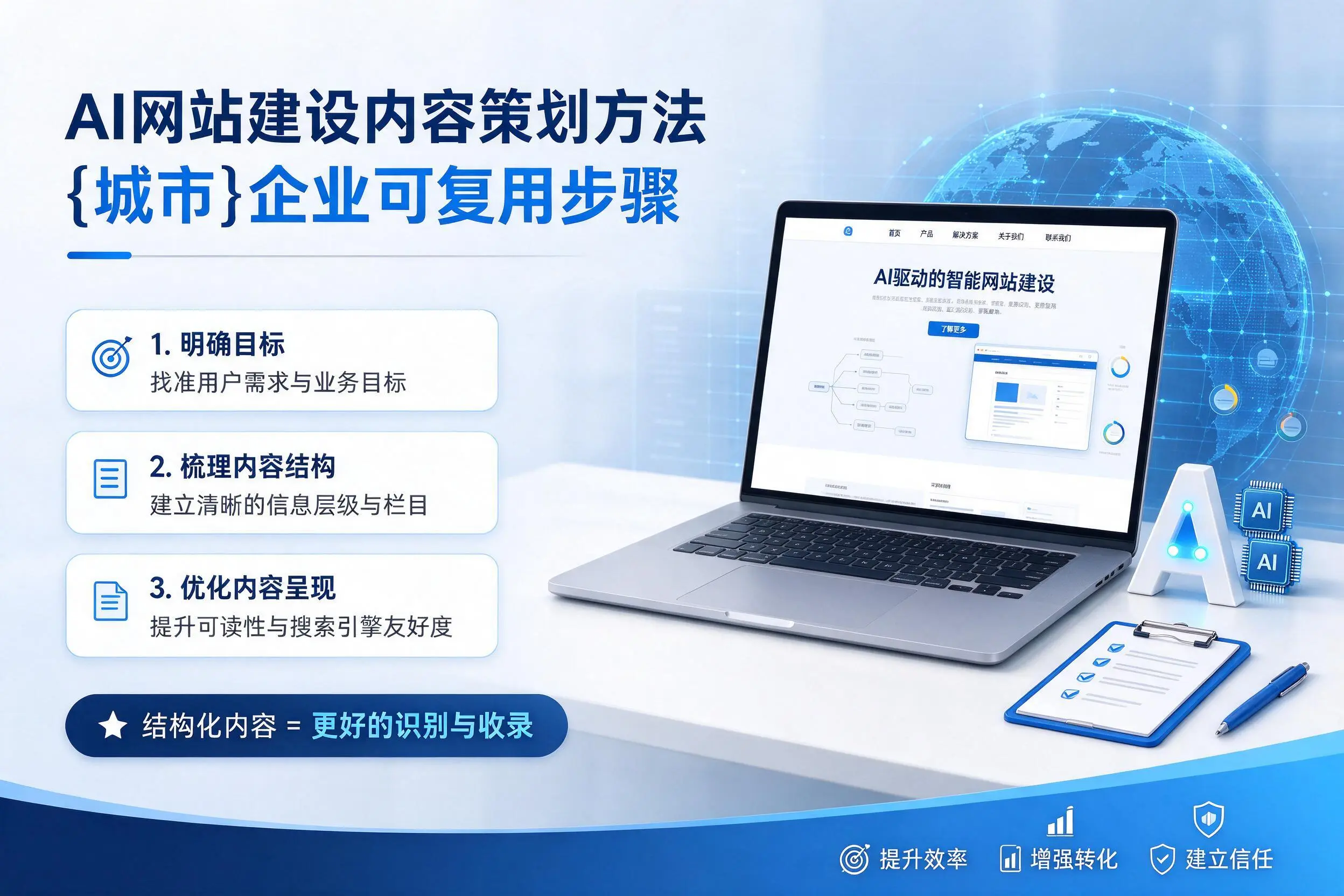 AI网站建设内容策划方法,定西企业可复用步骤