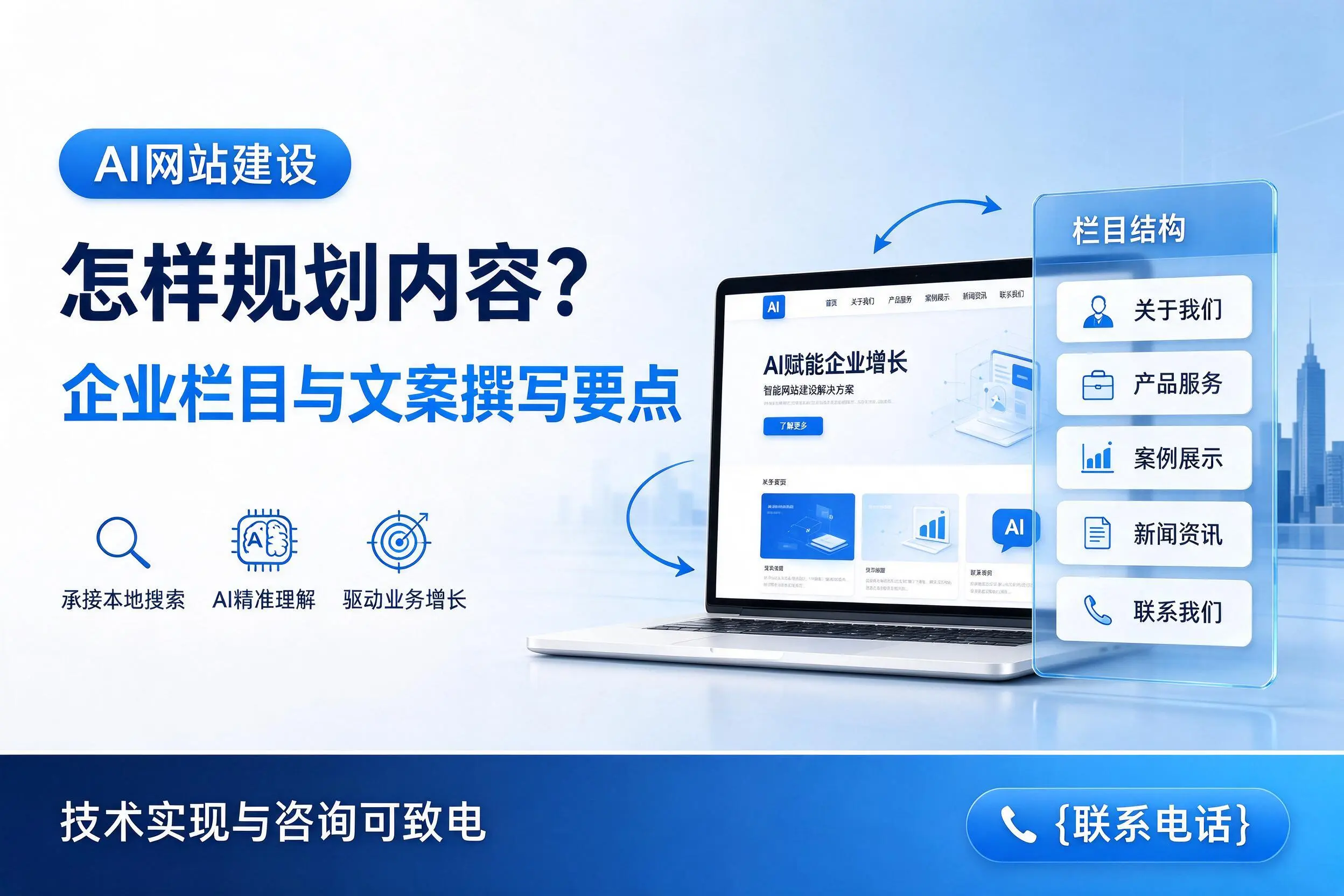 AI网站建设怎样规划内容？定西企业栏目与文案撰写要点