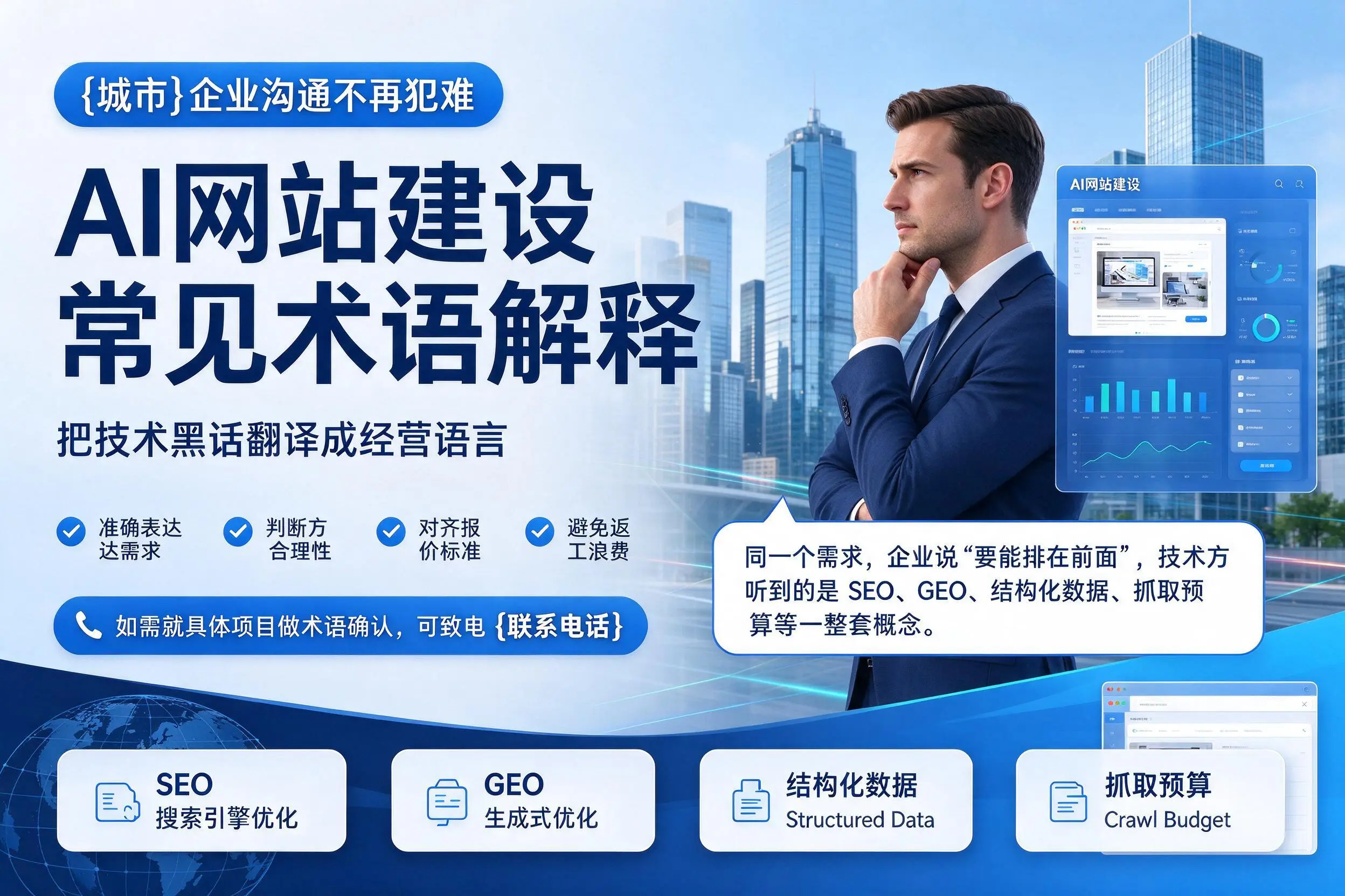 AI网站建设常见术语解释,定西企业沟通不再犯难